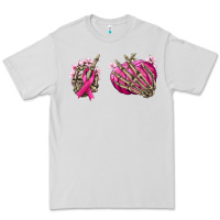 Dove Grey Breast Cancer skeleton hands Premium Tee - NancyCooperArtShop