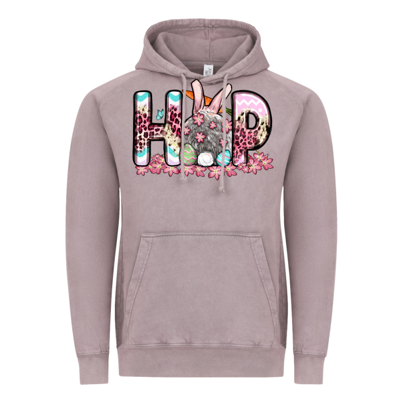 Easter Day Hop Bunny Vintage Hoodie by OliviaCreatesArt | Teevron