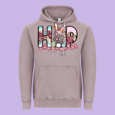 Easter Day Hop Bunny Vintage Hoodie Designed By Oliviacreatesart