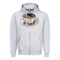 Coffee  Americano Zipper Hoodie | Teevron