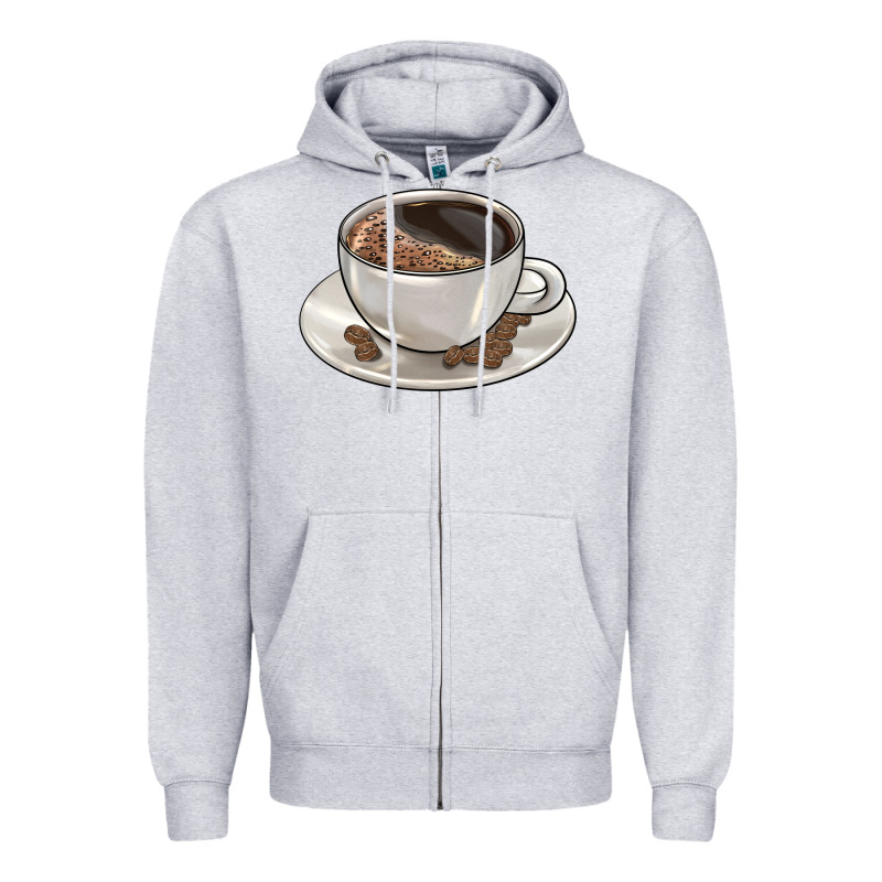 Coffee  Americano Zipper Hoodie by BarkalooDesign | Teevron