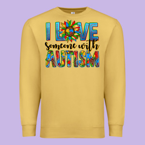 ı Love Someone With Autism Premium Sweatshirt Designed By Adodesignshop