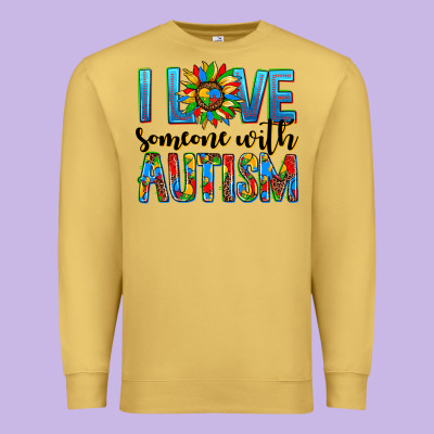 ı Love Someone With Autism Premium Sweatshirt Designed By Adodesignshop