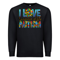 Black ı love someone with autism Premium Sweatshirt - AdoDesignShop
