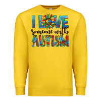 Lemon ı love someone with autism Premium Sweatshirt - AdoDesignShop