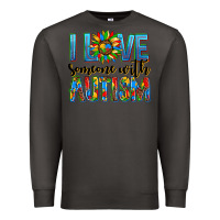 Smoke ı love someone with autism Premium Sweatshirt - AdoDesignShop