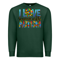 Sports Green ı love someone with autism Premium Sweatshirt - AdoDesignShop