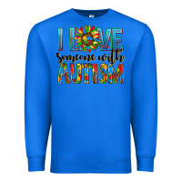 True Royal ı love someone with autism Premium Sweatshirt - AdoDesignShop