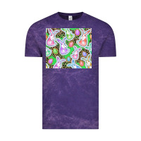 Cloud Purple Easter bunny and egg Vintage Tee - CowGirlArtShop