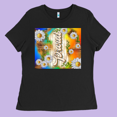 Proud With Daisies Ladies Tee Designed By Tumblerdesignbyshophia