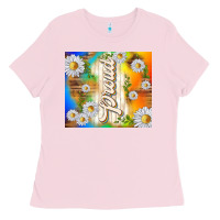 Bubblegum Pink proud with daisies Ladies Tee - TumblerDesignByShophia