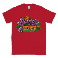 Red Senior 2023 basketball Classic Tee - HowdyJamesFarm
