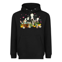 Black easter cows with chicks Heavyweight Hoodie - AdoDesignShop