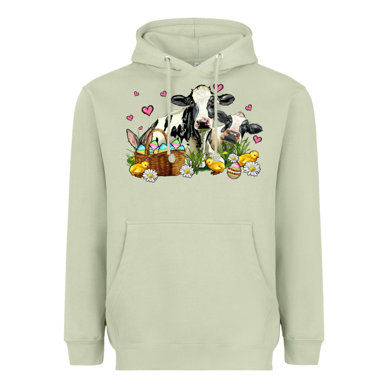 Easter Cows With Chicks Heavyweight Hoodie by AdoDesignShop | Teevron