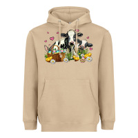 Mushroom easter cows with chicks Heavyweight Hoodie - AdoDesignShop