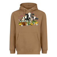 Toasted Coconut easter cows with chicks Heavyweight Hoodie - AdoDesignShop