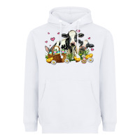 White easter cows with chicks Heavyweight Hoodie - AdoDesignShop