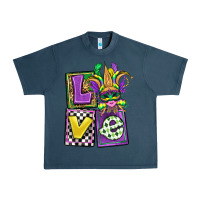 Midnight Navy love mardi gras Urban Heavy Tee - OliviaCreatesArt