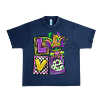 Navy love mardi gras Urban Heavy Tee - OliviaCreatesArt