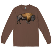Chestnut american bison body Long Sleeve Tee - RanaPortraitStore
