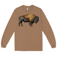 Toasted Coconut american bison body Long Sleeve Tee - RanaPortraitStore