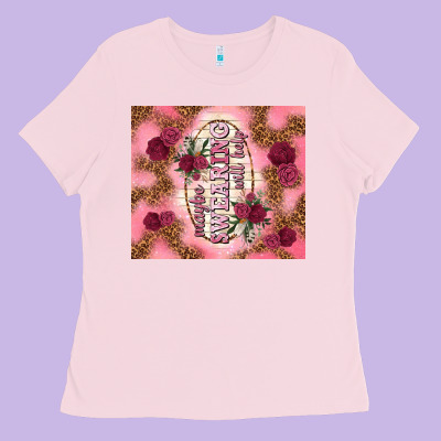 Maybe Swearing Will Help Ladies Tee Designed By Tumblerdesignbyshophia