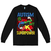 Black Autism is my superpower Autism Awareness Day Long Sleeve Tee - FaDigitalArtStudio