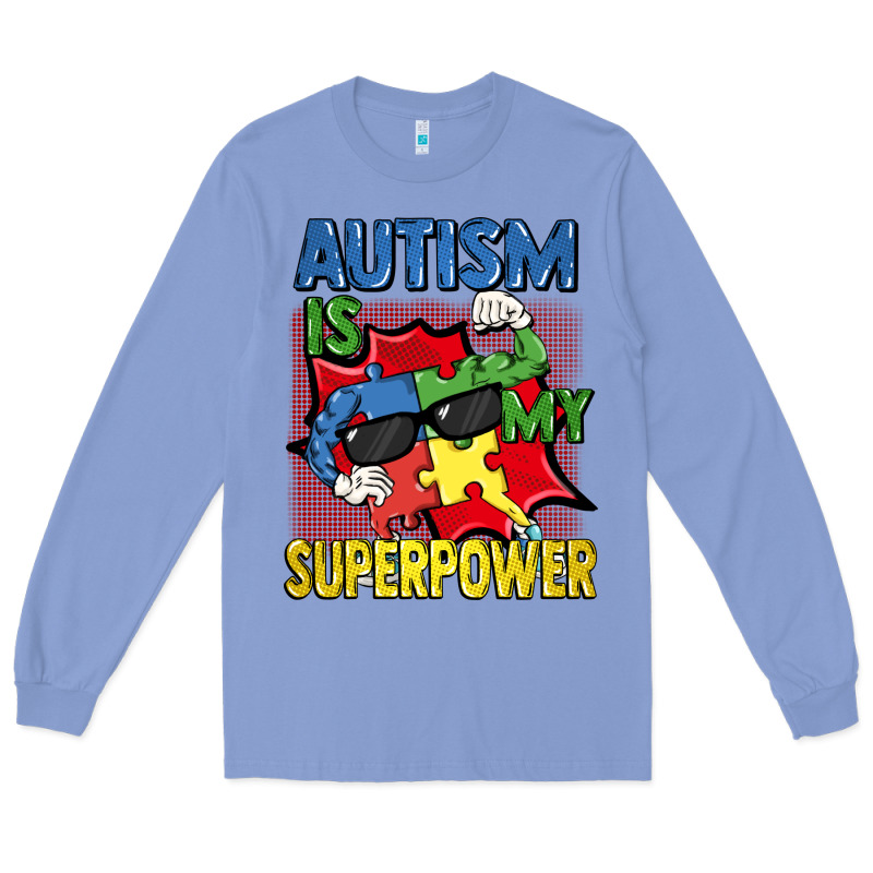 Autism Is My Superpower Autism Awareness Day Long Sleeve Tee by FaDigitalArtStudio | Teevron
