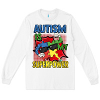 White Autism is my superpower Autism Awareness Day Long Sleeve Tee - FaDigitalArtStudio