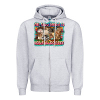 All You Need Is Love & Coffee Zipper Hoodie | Teevron
