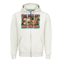 Oatmeal Heather all you need is love & coffee Zipper Hoodie - BarkalooDesign