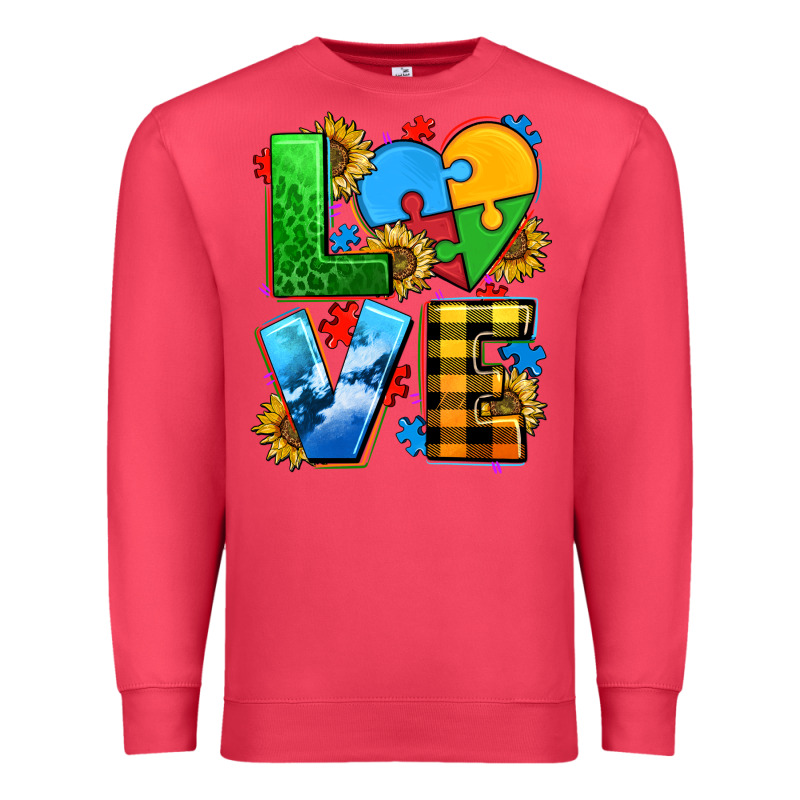Love With Heart Sunflower Premium Sweatshirt by AdoDesignShop | Teevron