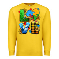 Lemon love with heart sunflower Premium Sweatshirt - AdoDesignShop