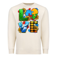 Sandshell love with heart sunflower Premium Sweatshirt - AdoDesignShop