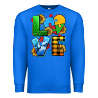 True Royal love with heart sunflower Premium Sweatshirt - AdoDesignShop