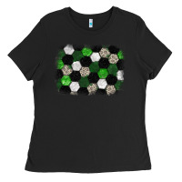 Black Soccer leopard glitter background Ladies Tee - HowdyJamesFarm