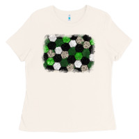 Bone Soccer leopard glitter background Ladies Tee - HowdyJamesFarm