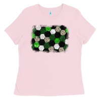 Bubblegum Pink Soccer leopard glitter background Ladies Tee - HowdyJamesFarm