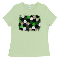 Matcha Soccer leopard glitter background Ladies Tee - HowdyJamesFarm