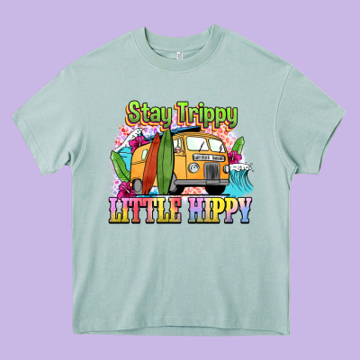 Stay Trippy Little Hippy Heavy Core Tee Designed By Nancycooperartshop