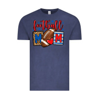 Vintage Denim Football mom red and blue team color mother's day Vintage Tee - HowdyJamesFarm