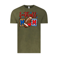 Vintage Olive Football mom red and blue team color mother's day Vintage Tee - HowdyJamesFarm