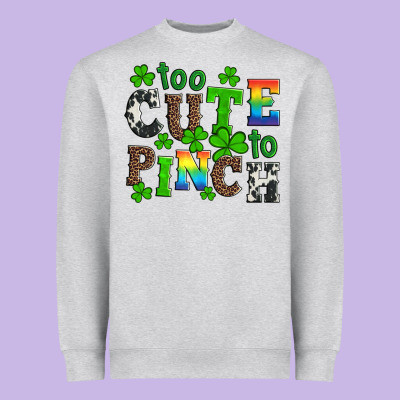 St Patricks Too Cute To Pinch Heavyweight Sweatshirt Designed By Artiststas