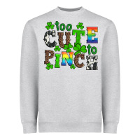 Heather Grey st patricks too cute to pinch Heavyweight Sweatshirt - Artiststas