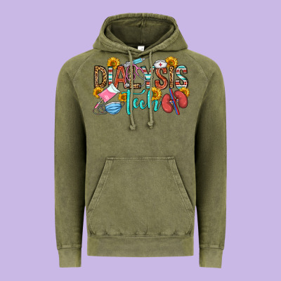 Dialysis Tech Vintage Hoodie Designed By Oliviacreatesart