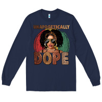 Navy Unapologetically dope Long Sleeve Tee - FaDigitalArtStudio