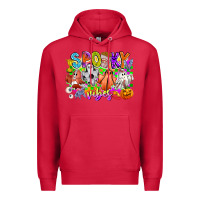 Cardinal Spooky Vibes Ghost Premium Hoodie - CowhideDigitalArt