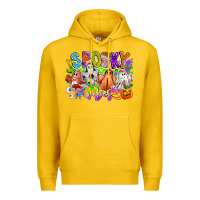 Lemon Spooky Vibes Ghost Premium Hoodie - CowhideDigitalArt