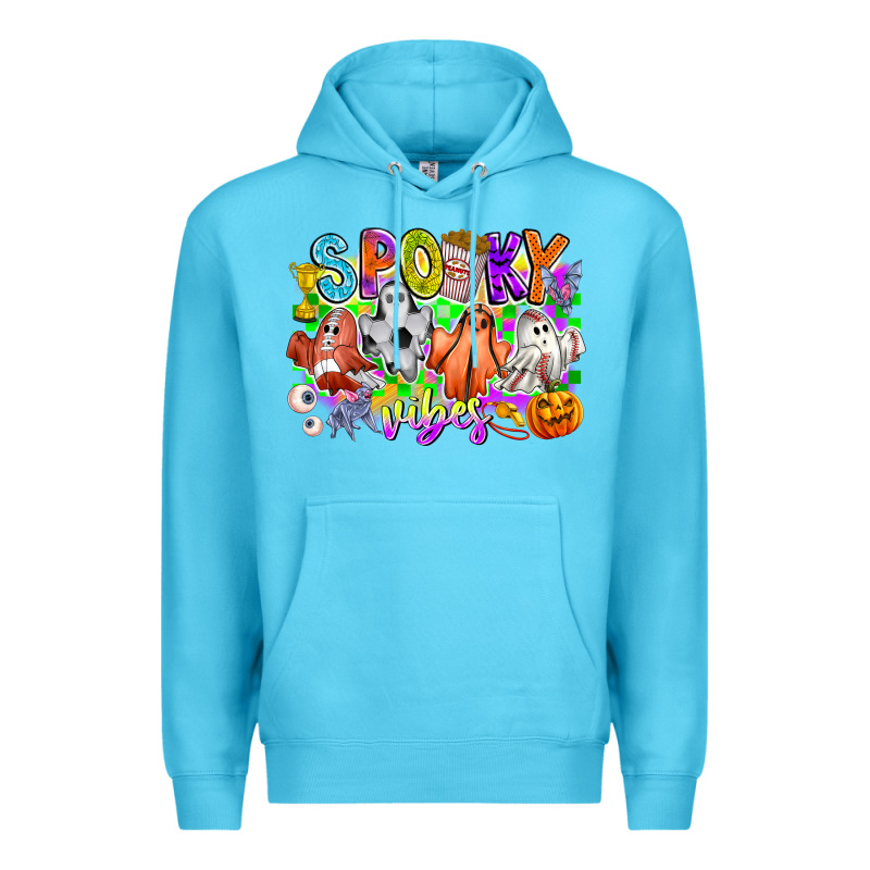 Spooky Vibes Ghost Premium Hoodie by CowhideDigitalArt | Teevron