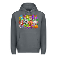 Rock Spooky Vibes Ghost Premium Hoodie - CowhideDigitalArt
